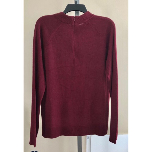 Karen Scott Crewneck Pullover Sweater Top Knit Merlot Red Size XL Long Sleeve - Picture 3 of 6